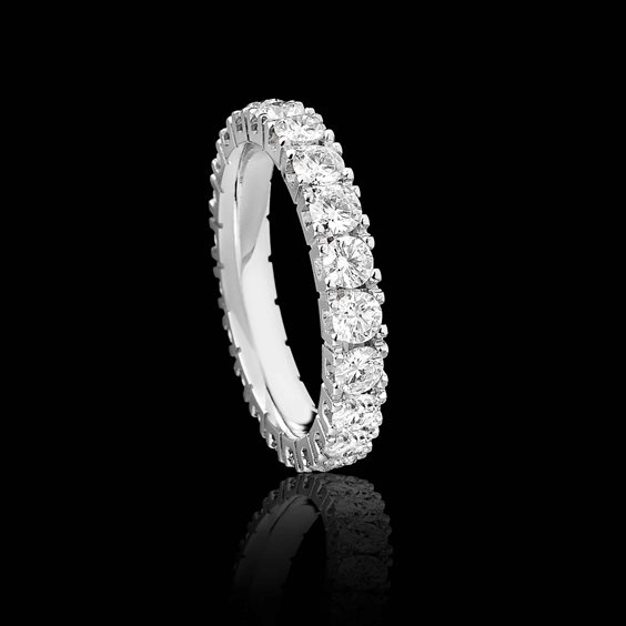 Anello Gazzola Donna in Oro bianco Diamante 0.62 Ct AV001#..2.30BLU11 - AV001#..2.30BLU11